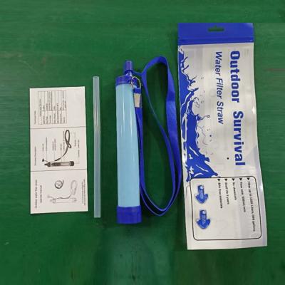 China Outdoor Camping Water Rising Displacement Purifier Camping Boosting Emergency Life Survival Portable Water Filter for sale