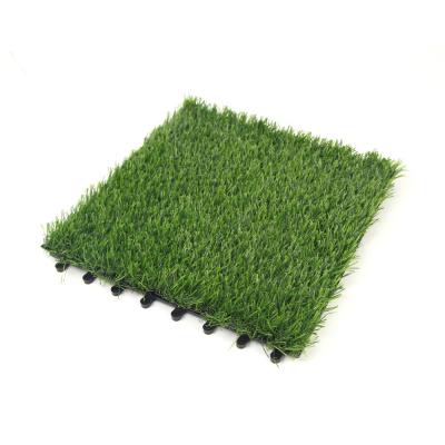 China Used For Floor Decoration Wholesale Easy To Install Artificial Grass Tile Spliced ​​Synthetic Turf Carpet 30*30 for sale