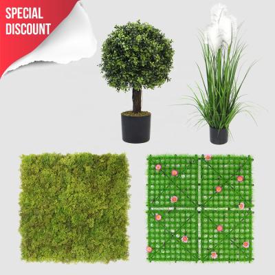 China Factory Sale Limited Time Discount Green Plant Artificial Plastic Boxwood Hedge Topiary Roll For Outdoor for sale