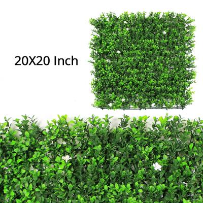 China Factory Sale Greenery 50*50cm Hedge Plastic Artificial Boxwood Fence For Outdoor Decoration for sale