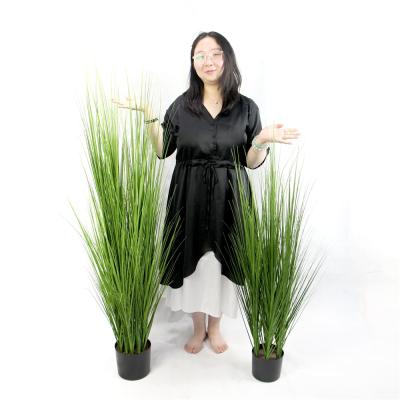 China Art Decor Real Touch Various Size Plastic Greenery Artificial Onion Grass Plants Potted For Home Decoration for sale