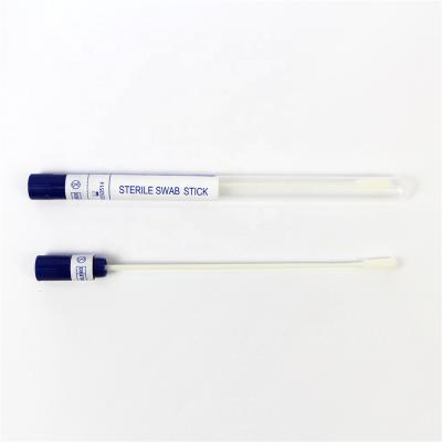 China Specimen Collection Disposable Nylon Flocked Nasal Swab Test Tube Kits for sale