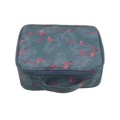 China Handle NATIONAL Flamingo Factory Bag Makeup Bag Cosmetic Toiletry Bag for sale