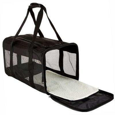 China Sustainable Hot Selling Soft-sided Animal Dog Cat Mesh Bag Travel Carrier Bags For Pets for sale