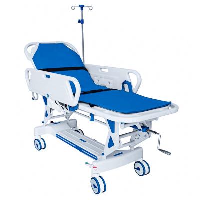 China Adjustable Metal Top Class Medical Rescue Ambulance Trolley for Hospital and Clinic for sale