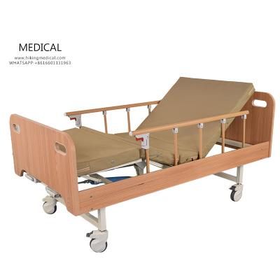 China Manufacture Price Two Cranks Durable Cheap Home Care 2 Function Manual Bed Nursing Hospital Bed for sale