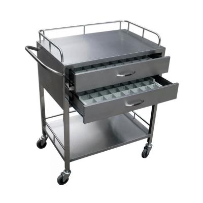 China Surgical Instrument Trolley Hospital Stainless Steel Trolley Hospital Supplies Hospital Medical Emergency Trolley In Good Price for sale