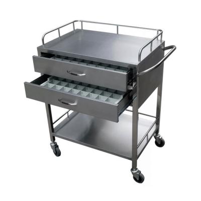 China Hospital Trolley Premium Locking Rolling Trolley With Drawer for sale