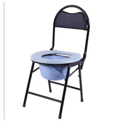 China Adjustable Hospital Height Toilet Chair Folding Commode Chair For Elderly With Bucket Stainless Steel Potty Chair for sale