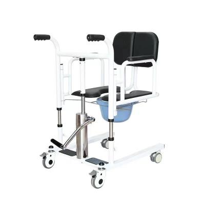 China Elderly Hospital Wheelchair Transport Transfer Chair With Patient Toilet Lift Chair for sale