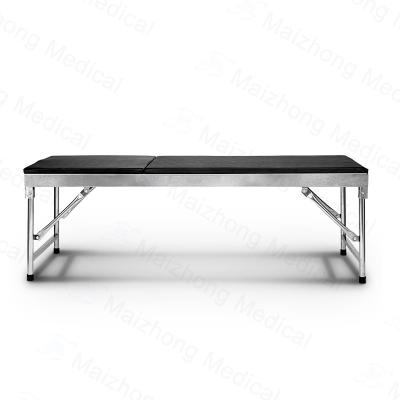 China Manual Easy Operate Chinese Manufacture Directly Supply Low Price Stainless Steel Examination Hospital Bed Clinic Examination Bed for sale