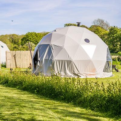 China Wild Outdoor Camping Tent 8-10 Person Glamping Waterproof PVC Dome Tent Geodesic Prefab Camping Igloo House for sale