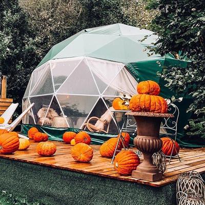 China Outdoor Camping Prefab Tent Wild Geodesic Dome Igloo PVC Fabric Resort Hotel Glamping Tent Room For Camping for sale