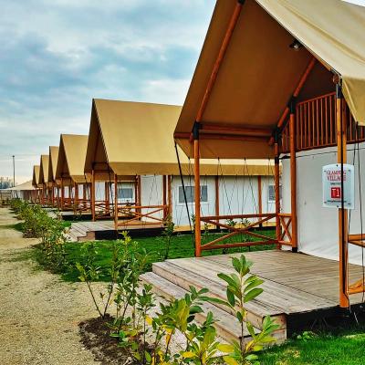 China Plywood Pole Frame (80x60x3mm) Glamping Recreation Wooden House Villa Safari Tents Prefabricated Wooden Pole for sale