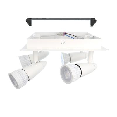 China 240V square titl surface mounted ceiling mounted spotlights dimmable for sale