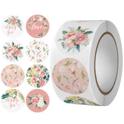 China Waterproof Product Sticker Printing Custom Adhesive Brand Logo Round Label Rolls for sale