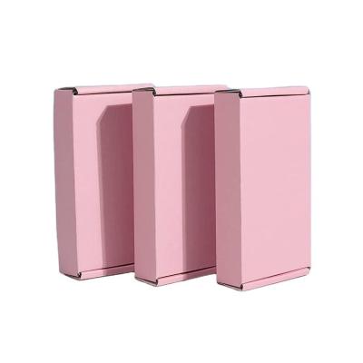 China Recycled Materials Color Logo Printing Pink Custom Paper Folding Shipping Cardboard Gift Box Corrugated Jewelry Packaging For Shipping for sale