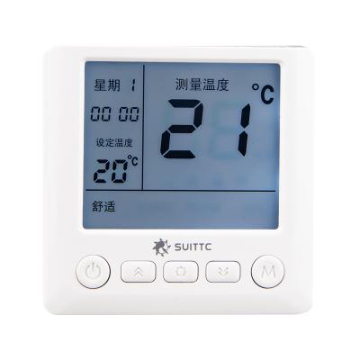 China Programmable White WIFI LCD Screen Quality Assurance PC Safe and Precise Carrier Thermostat for Business for sale