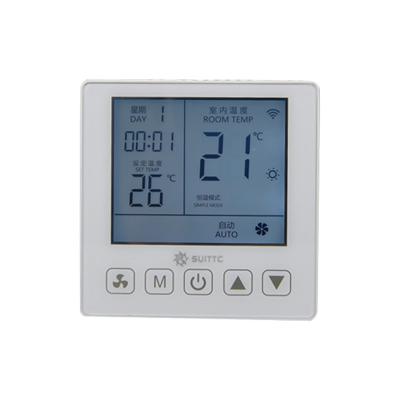 China Save Energy Thermostat Central Air Conditioner Fan Control Most Popular White Digital Temperature Controller for sale