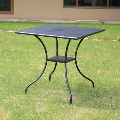 China In Square Running Outdoor Patio Steel Square Powder Coated Steel Top Table For Cafe for sale