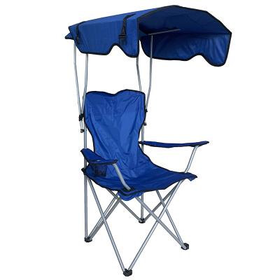 China New Contemporary Custom Outdoor Portable Metal Folding Canopy Picnic Camping Fishing Beach Chair With Shade Umbrella for sale