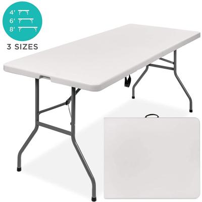 China Contemporary High Quality Cheap Portable Aluminum Outdoor Camping Suitcase Plastic Easy Folding Tables for sale