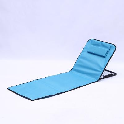 China Foldable Portable Outdoor Beach Mat Chair With Adjustable Backrest Sit Mat Folding Lightweight Adjustable Lounge Chair for sale