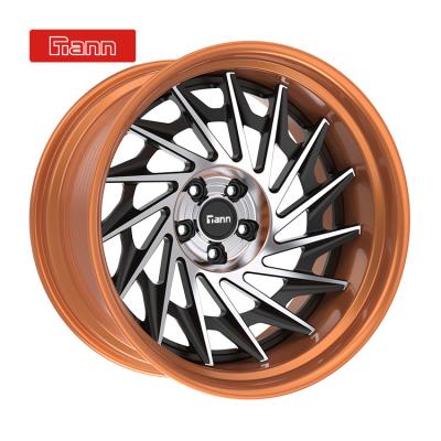 China Luxury Racing or Touring Car OEM Back T6 6061 Custom Slot Forged 2 Piece Aluminum Rim Japan Racing Car Wheel for sale