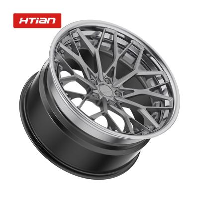 China Passenger Car 18 19 20 21 Inch 22 Forged Split 3 Piece Rims Wheel Plate Alloys Deep Yellow for sale