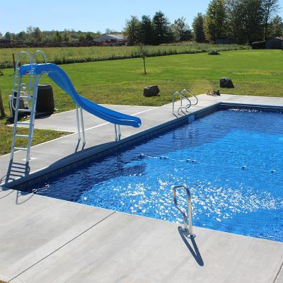 China Cenchi Family Home Garden Kids 1.8m Backyard Fiberglass Pool Slide Indoor Outdoor Blue White Equipment Supplier for sale