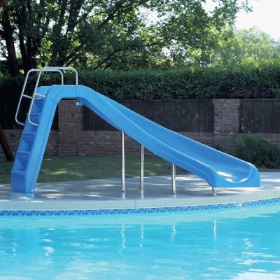 China Cenchi Family Kids 1.8m Backyard Hotel Home Blue White Fiberglass Kids Adult Pool Slide Jump for sale