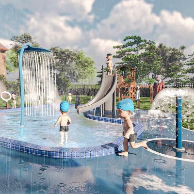 China Interactive Water Park Cenchi Australia Family Home Yard 40 Square Meters Jet Marine Aquati Pool Splash Discovery for sale