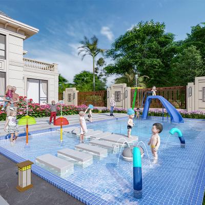 China Interactive Water Park Cenchi Family Jungle 40 Square Meters Spalsh Kids Pool Kingdom Spray Water Play Park For Kids for sale