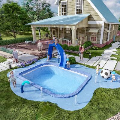 China Cenchi Water Park Home Backyard Vacation Residential Outdoor Family Sports Splash Pad Heated Water Spray Equipment for sale