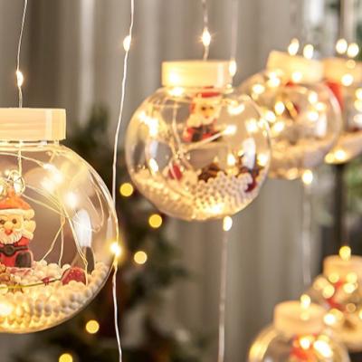 China Top Selling Minimalist Crystal Ball Water Drop Icicle Christmas Light Holiday Solar Power Indoor And Outdoor Decoration Led Xmas Light for sale