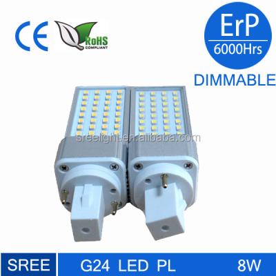 China Aluminum alloy g24d 3 led PLC 2 pin led G-24 lamp led bulb to replace G-24 26w for sale