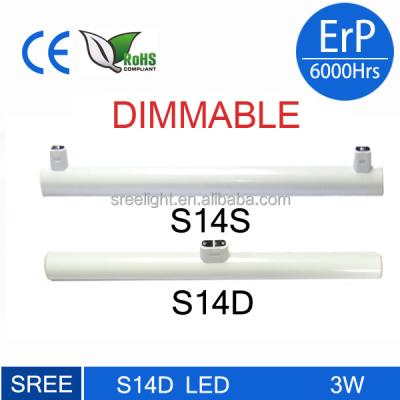 China s14s s14d aluminum clear and s14 tungsten filament lamp frosted hood led s14d tube light for sale