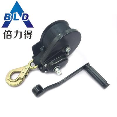 China Quick Portable BOAT Handle 1200lbs Yacht Trailer Winches Hand Trailer Winch For Boat With Strap SC-1200B for sale