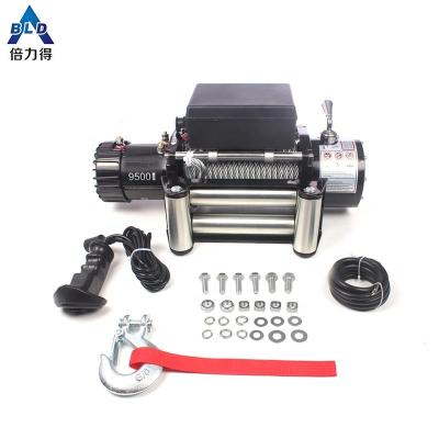 China AUTOMOBILE 12v electric recovery handle fast winch 9500lbs used for 4x4 car for sale