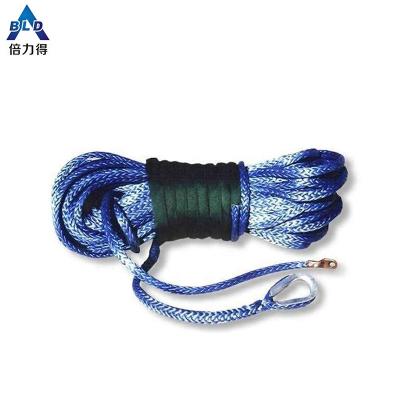 China 12v 24v AUTO Winch Motor Controller 7mm Synthetic Winch Rope For 4x4 Car for sale