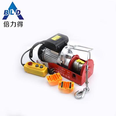 China Portable CE 300kg 500kg 1ton Mini Crane Mining Portable Truck Hoist Steel Wire Rope Pulling Electric Manual Lifting Crane With Trolleys for sale