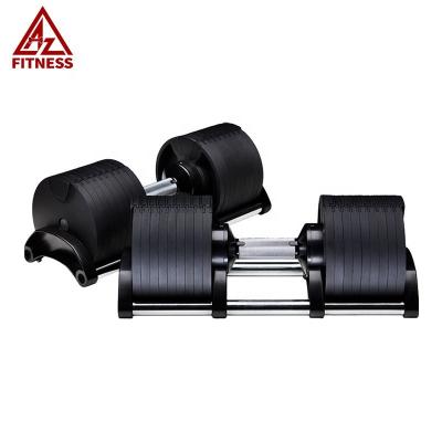 China Fashion Design 36 Kg 80 Pound Logo Set Nuo Black 80LBS Custom Home Fitness Gym Workout Equipment Metal Steel Adjustable Dumbbell 36kg 80LB for sale