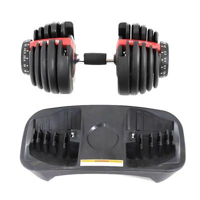 China 24 Kg 552 Purchase Auto Heavy Custom Cast Logo Matte Polish Free Weights Home Fitness Gym Equipment 52.5LB Set Dumbbell 24kg Adjustable for sale