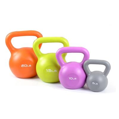 China Professional Equipment Durable Competition Fitness Service Design Colors Home Plastic Sand PE Women Gym Custom Kettlebell Logo for sale