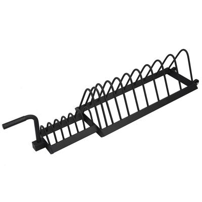 China Custom Commercial Logo Weightlifting Storage Bumper Stand Weightlifting Barbell Gym Durable Wholesale Fitness Dish Rack for sale