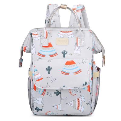 China Waterproof Fashion Diaper Baby Nappy Bag Mommy Bag Multifunctional Large Maternity Diaper Bag for sale