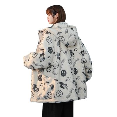 China Ladies Girls Windproof Woman Coats Winter Women Faux Fur Apparel Parka Coat Print Rigged Fur Hoodie for sale