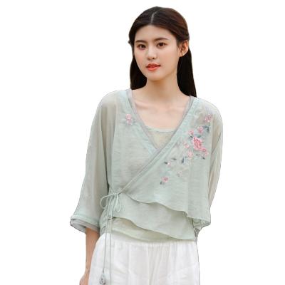 China Hot-Selling Quality Breathable Guaranteed Appropriate Price Loose Printed Ladies' Tops For Women For Spring Summer for sale