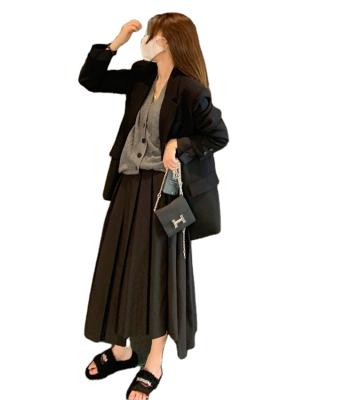 China Lady 2021 viable Fashion Woman Loose Mult pleated skirt women long women pleated skirts for sale