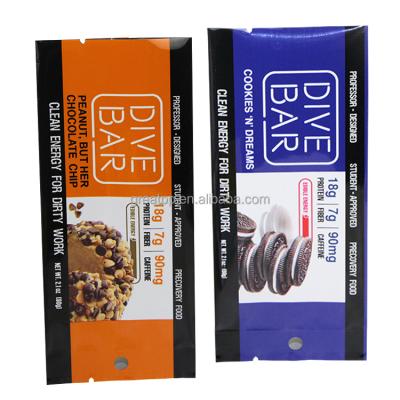 China Recyclable Chocolate Vanilla Granola Bites Bag Customized Packaging Wrappers For Protein Bars for sale